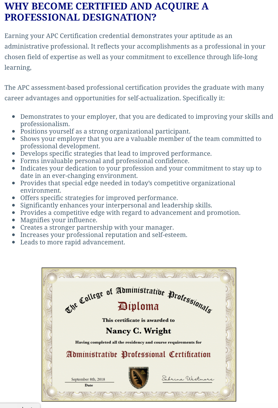 the world class apc certification course